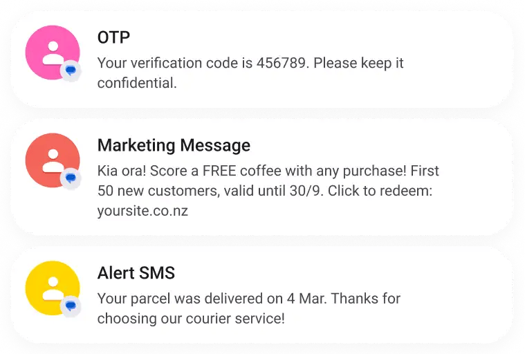 New Zealand SMS API samples: OTP, SMS broadcast, and SMS marketing New Zealand messages via MoceanAPI.
